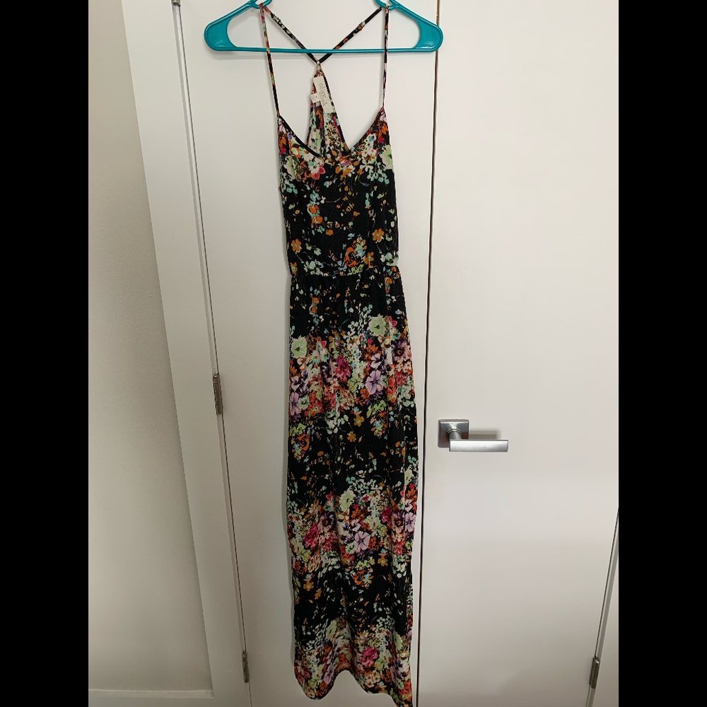 Black Floral Maxi Dress